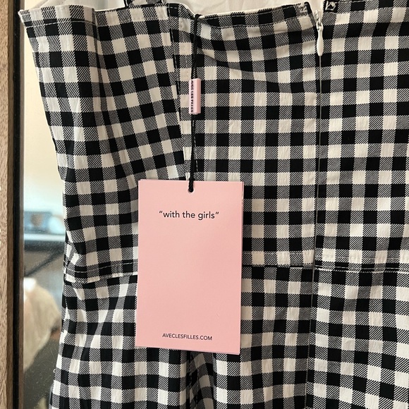 Avec Les Filles Black and White Gingham Dress - Size 4 & 6 - Picture 6 of 6
